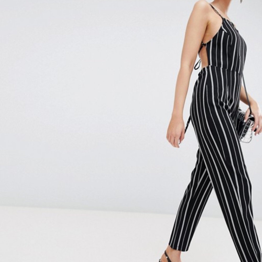 PrettyLittleThing Stripe Jumpsuit
